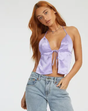 Arula Cami Top in Satin Lilac