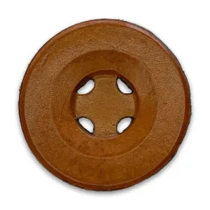 1 5/8" Butterscotch Four-Hole Leather Button (Made in Italy)