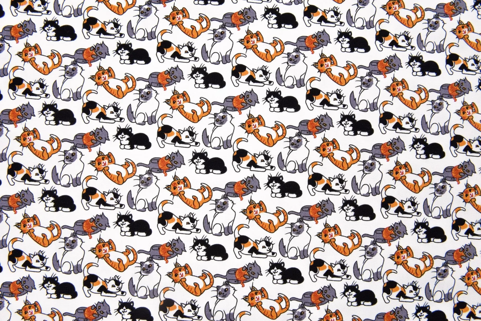 100% Cotton Half Panama Printed Fabric / Canvas printed Fabric /  Cat Digital Print  Fabric