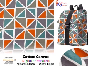 100% Cotton Half Panama Printed Fabric / Canvas printed Fabric / Colorful Cut Checks Digital Print  Fabric