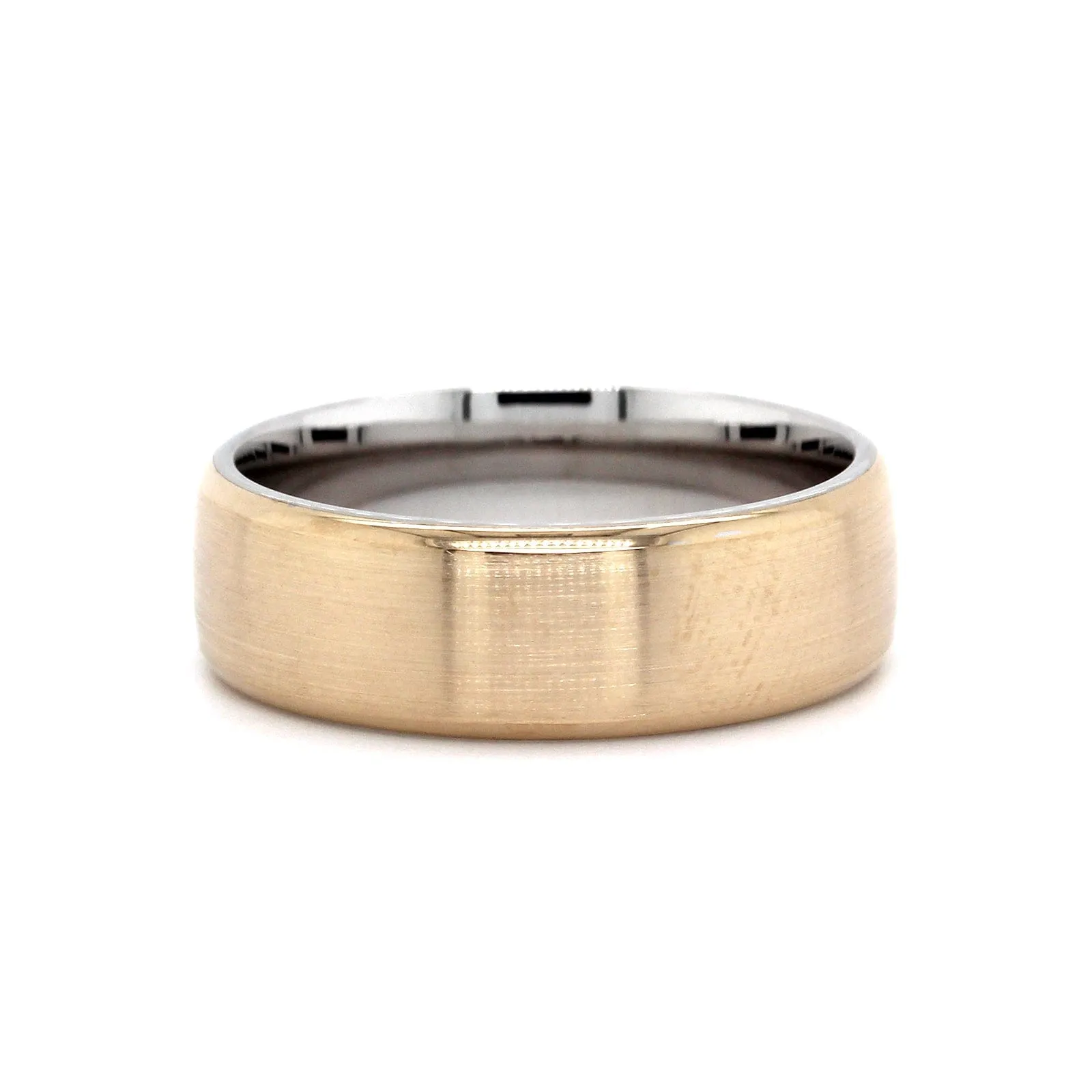 14K Two-tone Satin Band