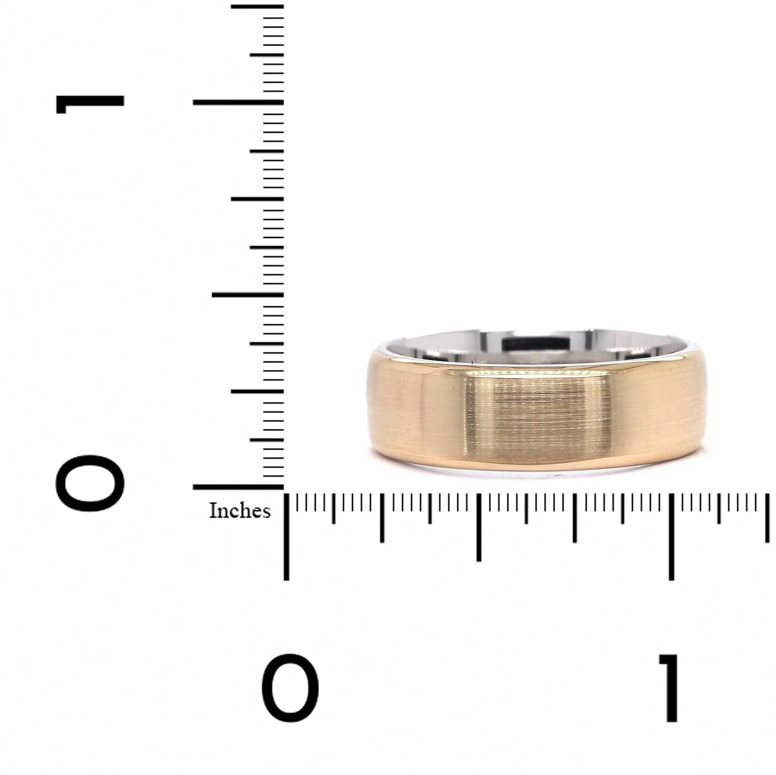 14K Two-tone Satin Band