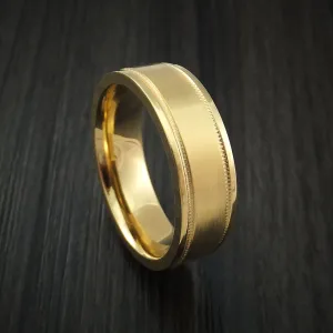 14K Yellow Gold Classic Style Wedding Men's Band Custom Made