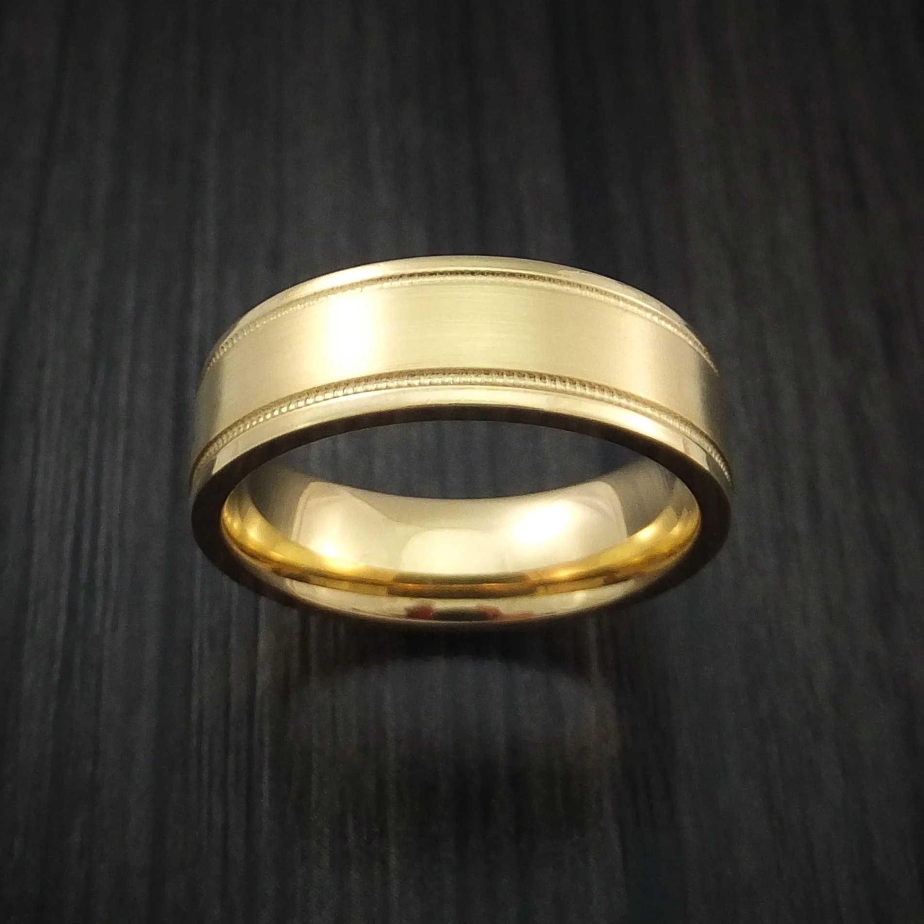 14K Yellow Gold Classic Style Wedding Men's Band Custom Made