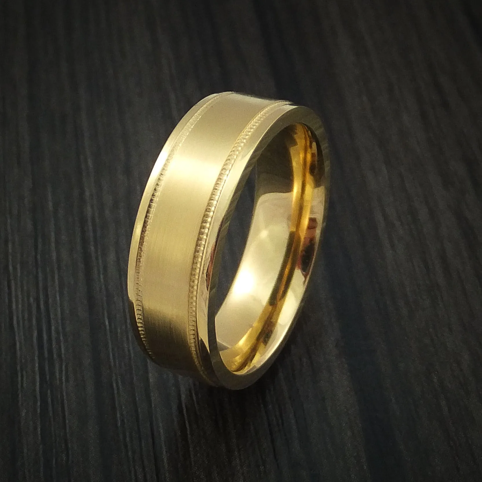 14K Yellow Gold Classic Style Wedding Men's Band Custom Made