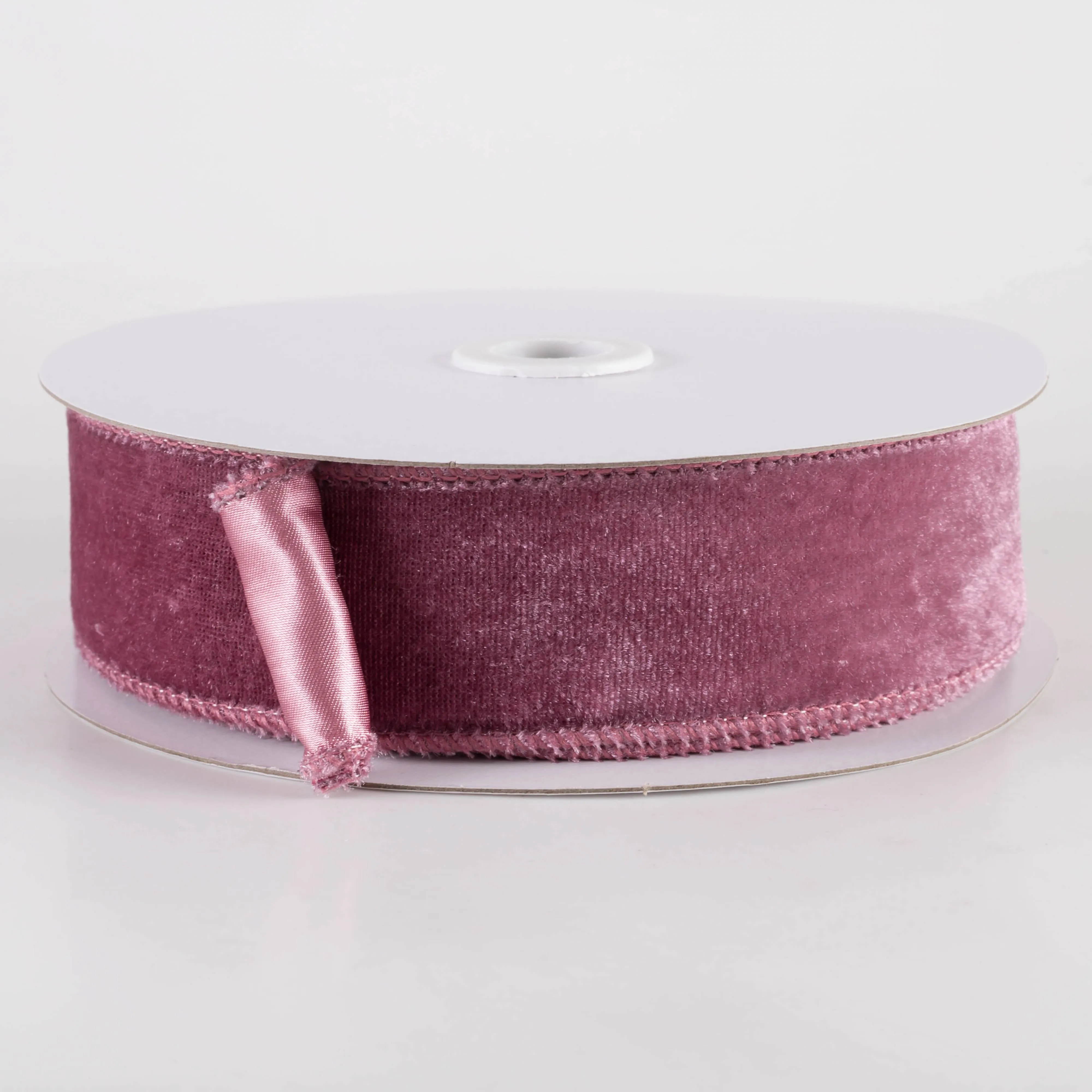 1.5" Deluxe Velvet Satin Backing Ribbon: Dusty Rose (10 Yards)