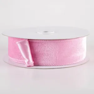 1.5" Deluxe Velvet Satin Backing Ribbon: Light Pink (10 Yards)