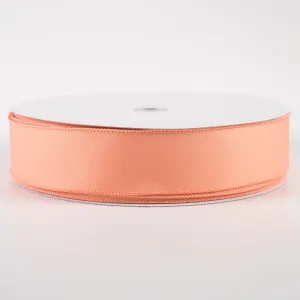 1.5" Diagonal Weave Fabric Ribbon: Peach (50 Yards)