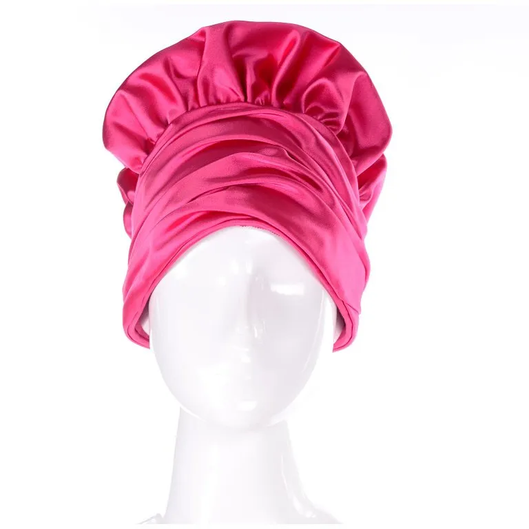 1960s Pink Satin Structured Tall Vintage Statement Hat from Nicholas Ungar Boutique