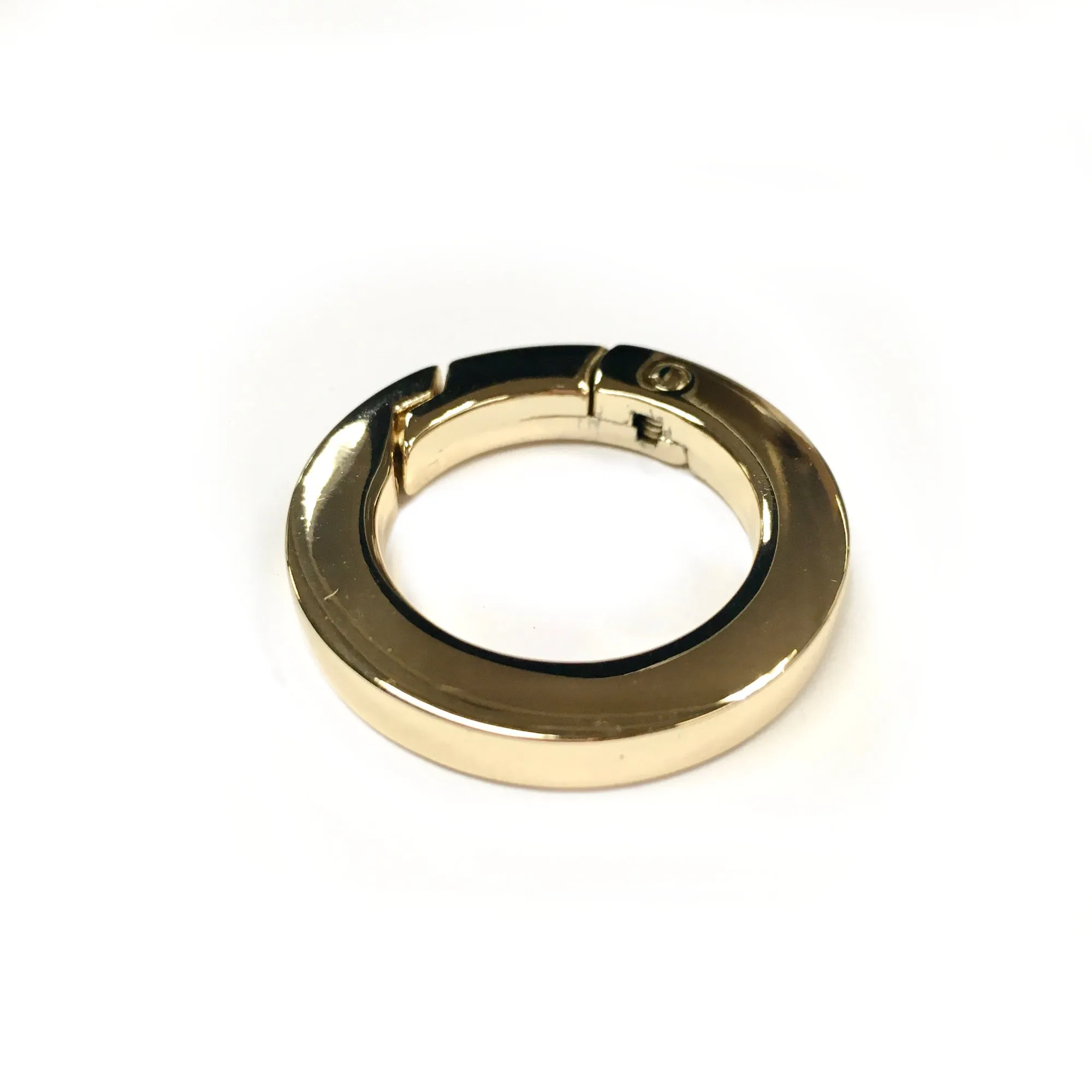 1" Gold Spring Opening Ring with Flat Profile