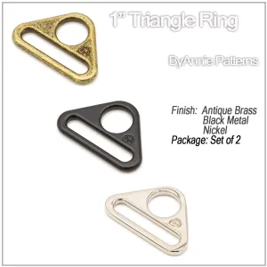 1" Triangle Ring - Flat (Set of Two)