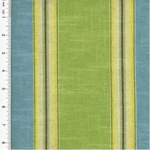 2 YD PC-Designer Cotton Blue/Green Stripe Print Decorating Fabric