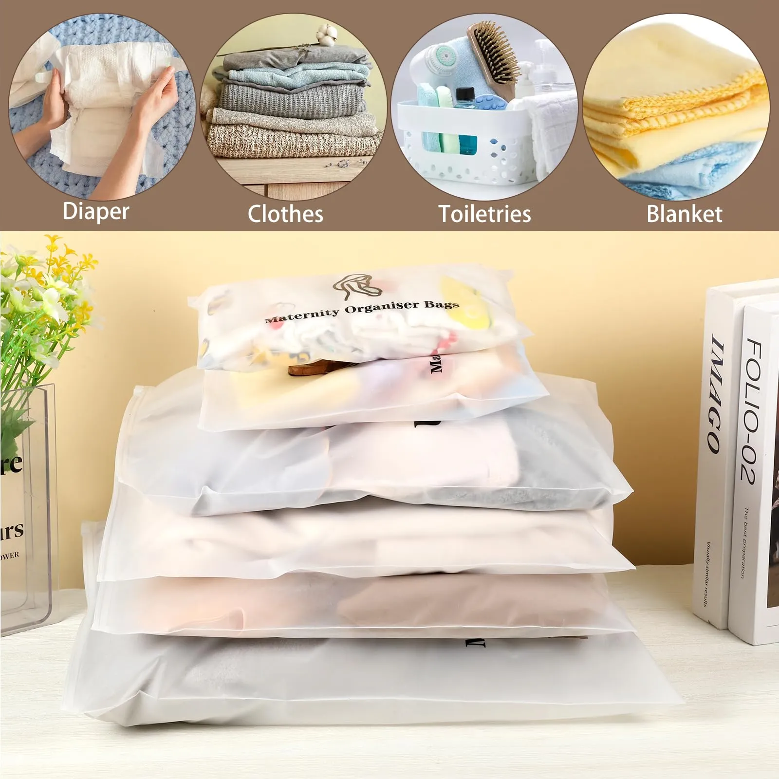 20Pack Mom Hospital Bag Essentials for Labor And Delivery 4 Size Hospital Bag Organizer Pouches Clear Hospital Bag Essentials for Women Labor Delivery