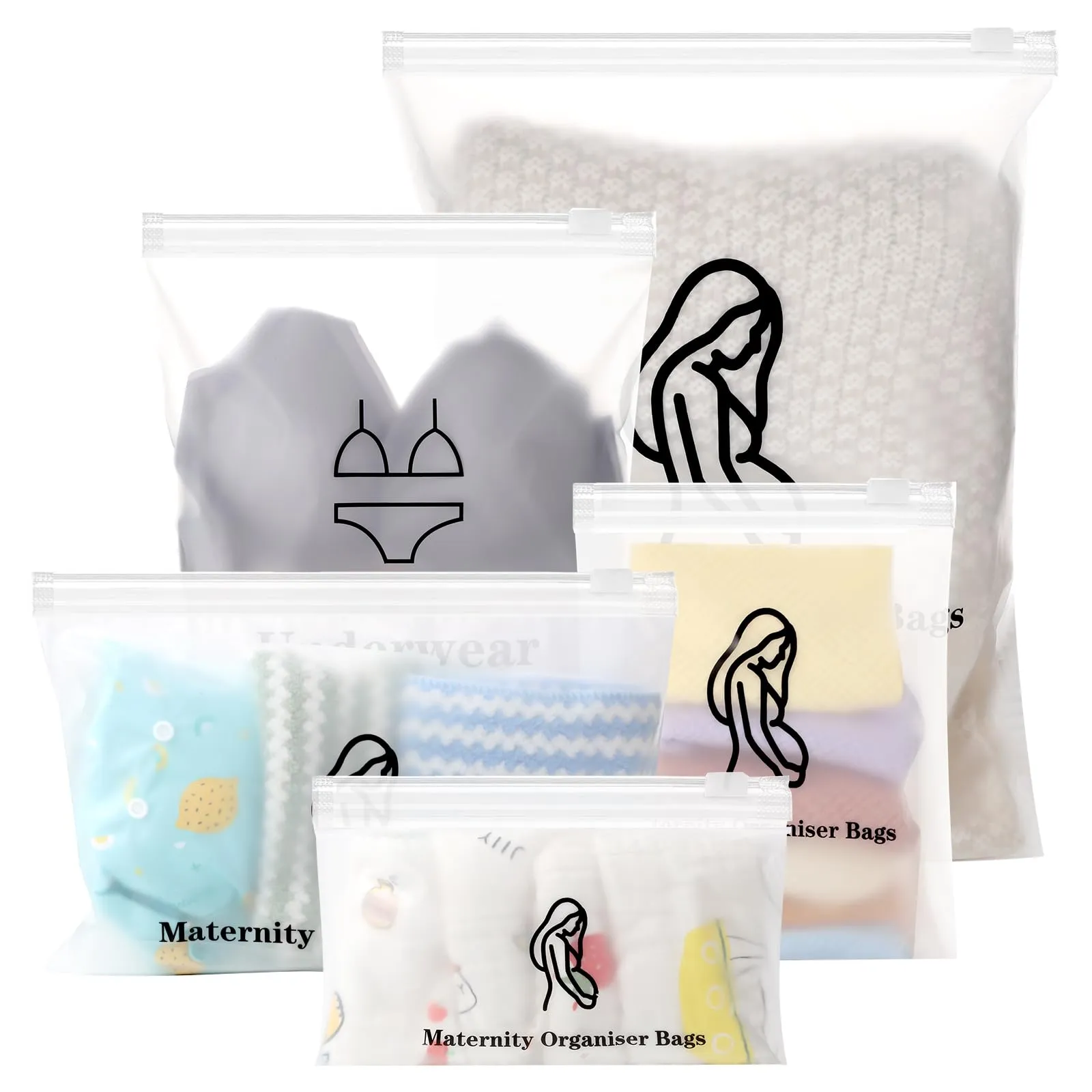 20Pack Mom Hospital Bag Essentials for Labor And Delivery 4 Size Hospital Bag Organizer Pouches Clear Hospital Bag Essentials for Women Labor Delivery