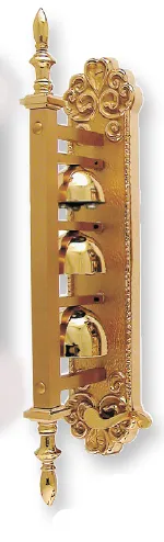 3 Cup Satin Bronze Sanctuary Wall Bells