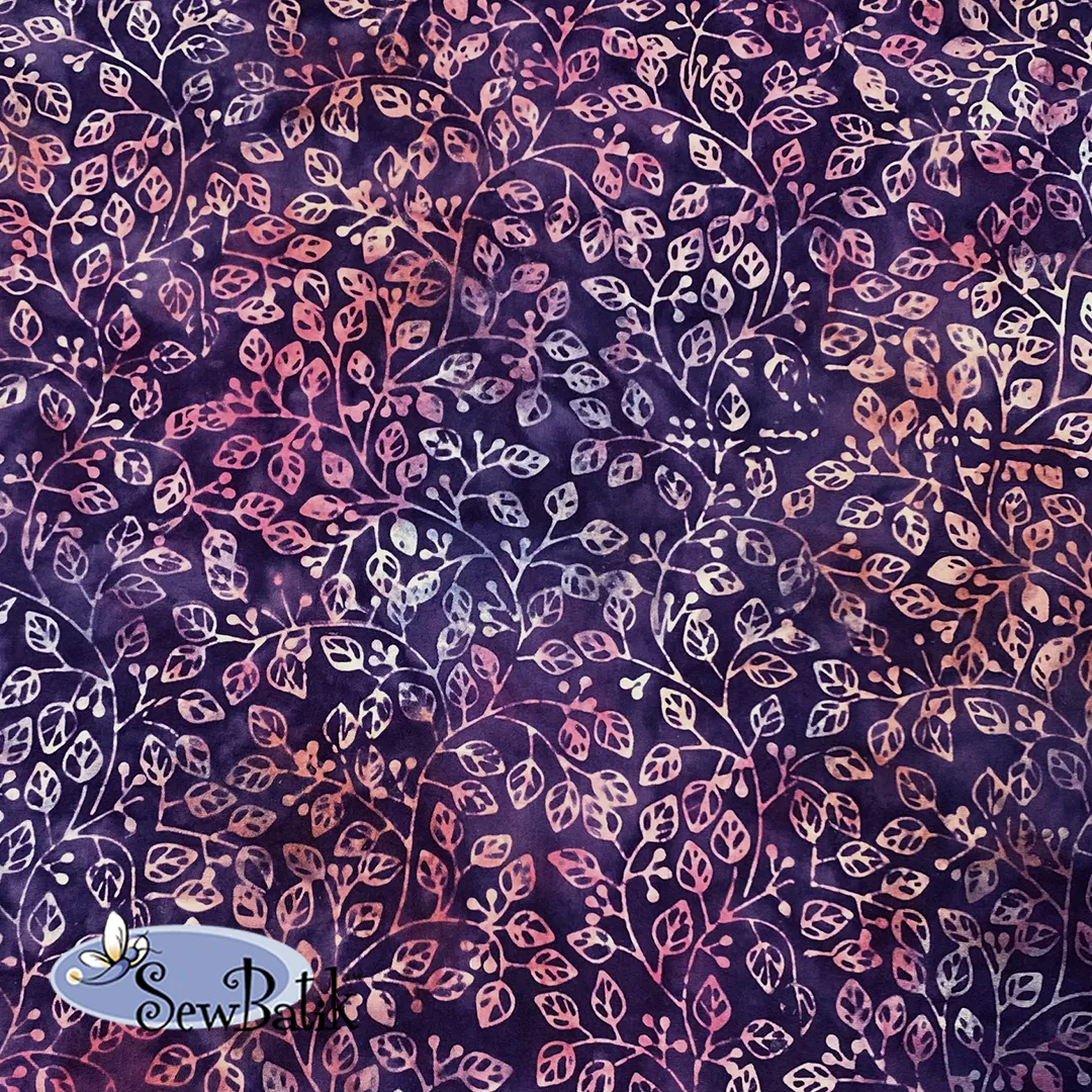 57" Batik Canvas (5oz) - Violetta - Malbec  [ 47" CUT ONLY ]