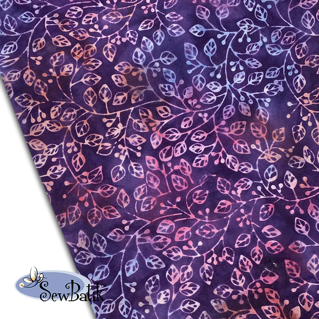 57" Batik Canvas (5oz) - Violetta - Malbec  [ 47" CUT ONLY ]