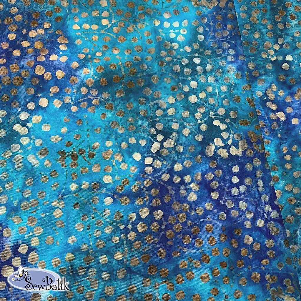 57" Batik Canvas (8.6 oz) - Gardenista Vine - Lake