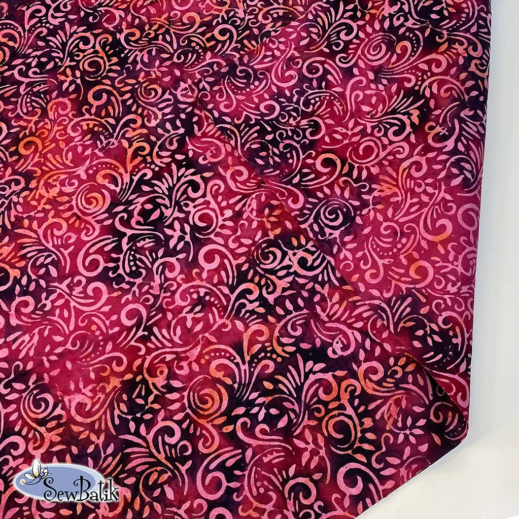 57" Batik Canvas (8.6 oz) - Phoenix - Dark Berry