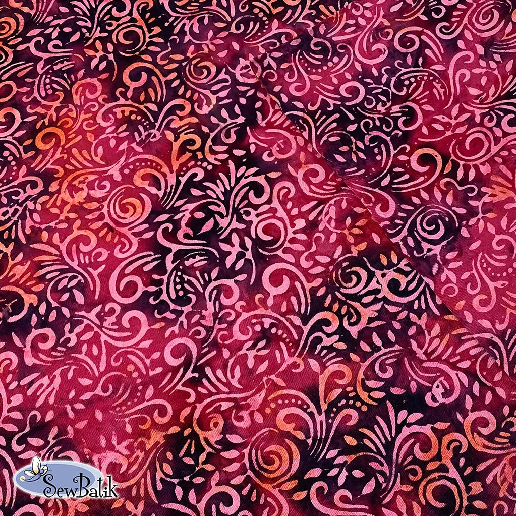 57" Batik Canvas (8.6 oz) - Phoenix - Dark Berry