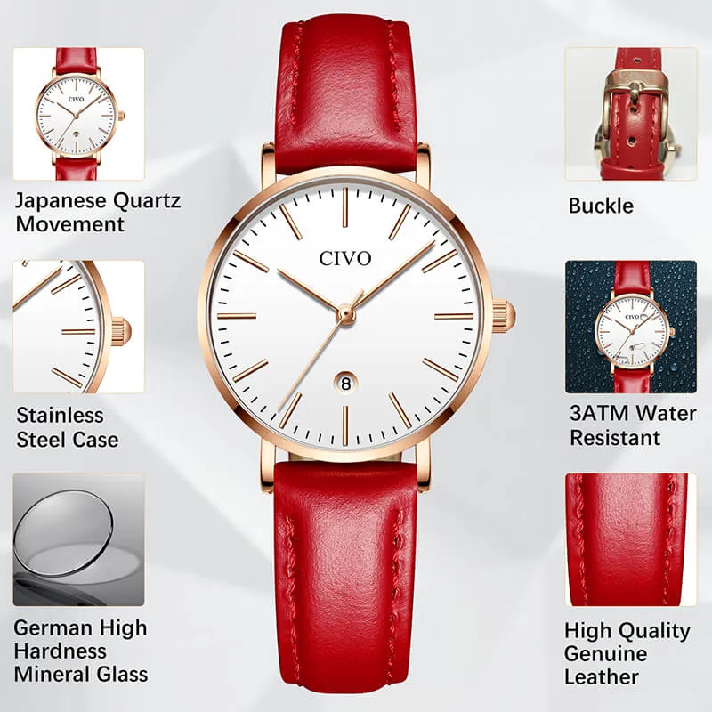 8062C | Quartz Women Watch | Leather Band