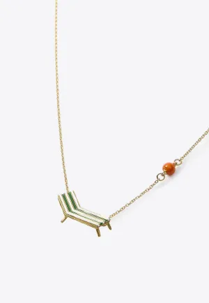 9-Karat Yellow Gold Beach Chair Necklace