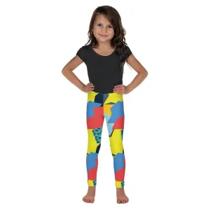 90s Color Block Kid's Leggings