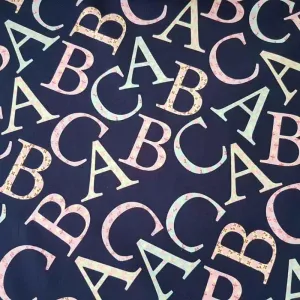 Alphabet Fabric, Oh Baby, Michael Miller 6158 Navy