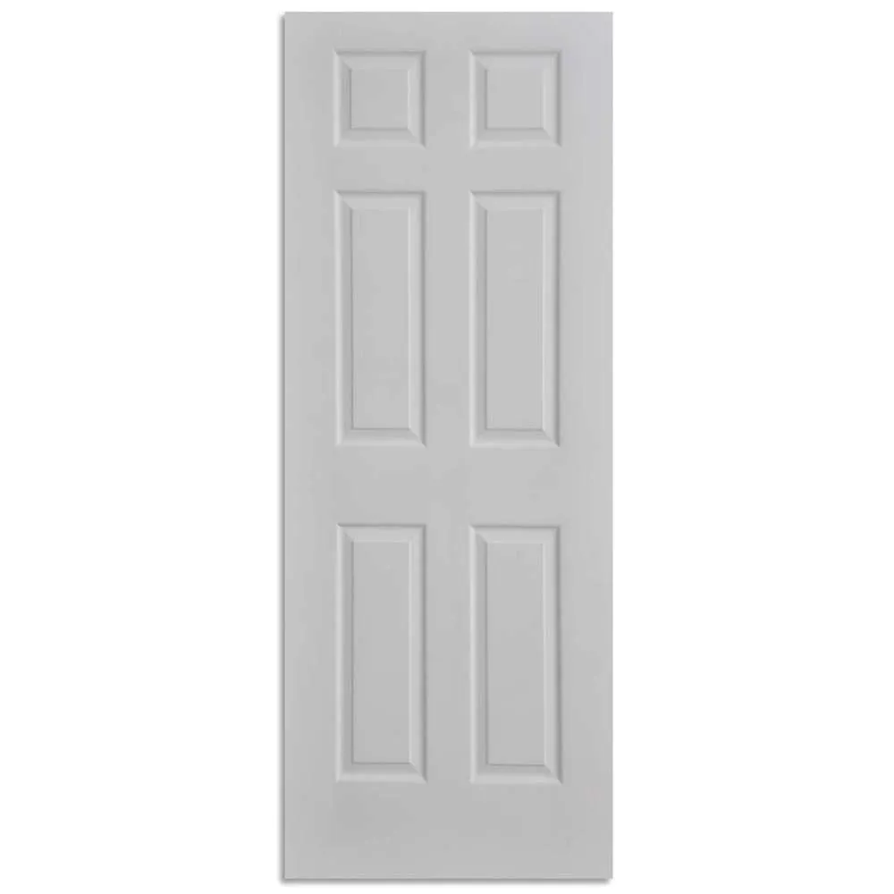 Premium 6-Panel Primed Moulded Door - 2100 x 850 x 38mm (No Modifications)