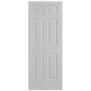 Premium 6-Panel Primed Moulded Door - 2100 x 850 x 38mm (No Modifications)