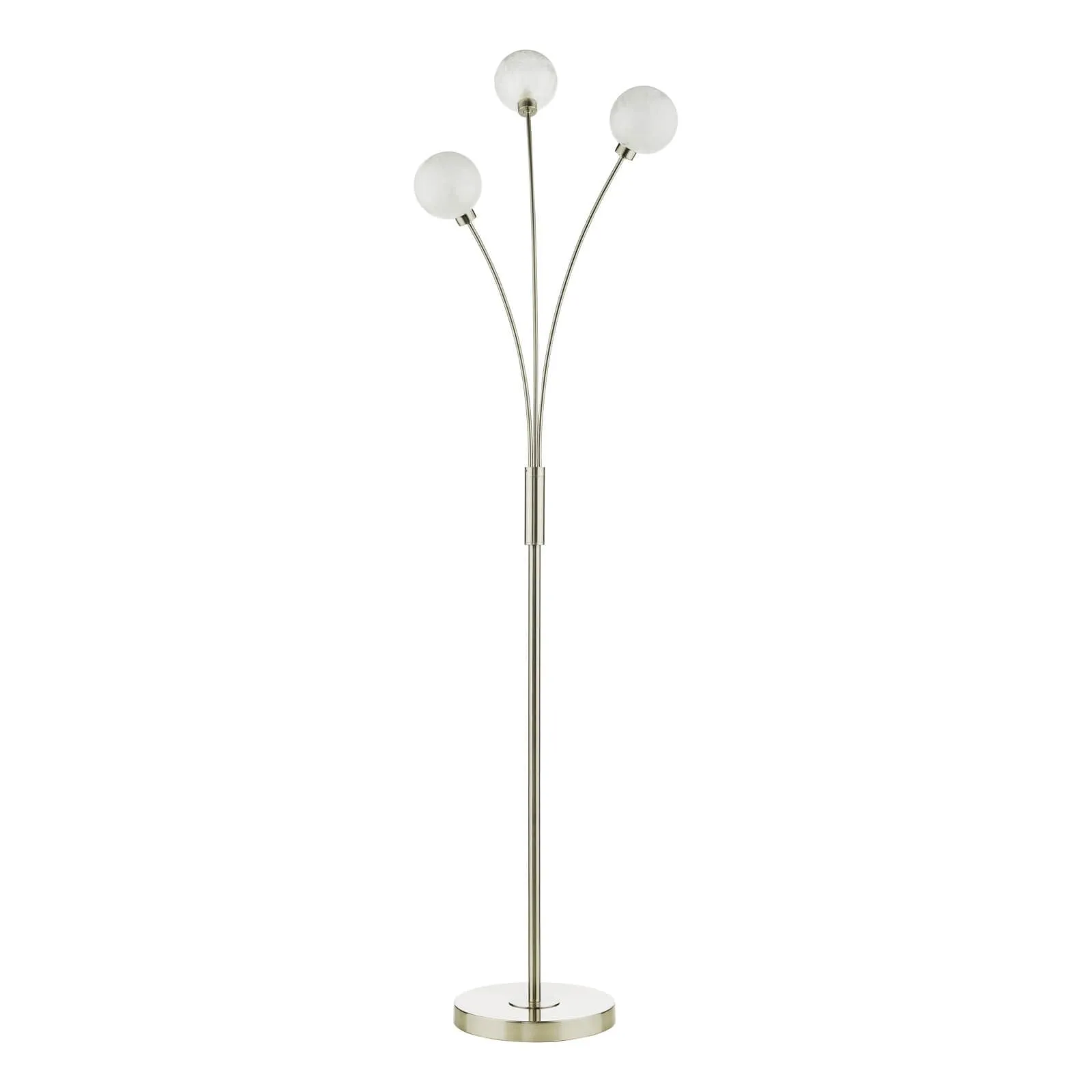 Avari 3 Light Floor Lamp Satin Brass/Satin Nickel Glass G9