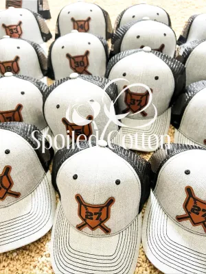 Baseball Diamond Leather Patch Hat