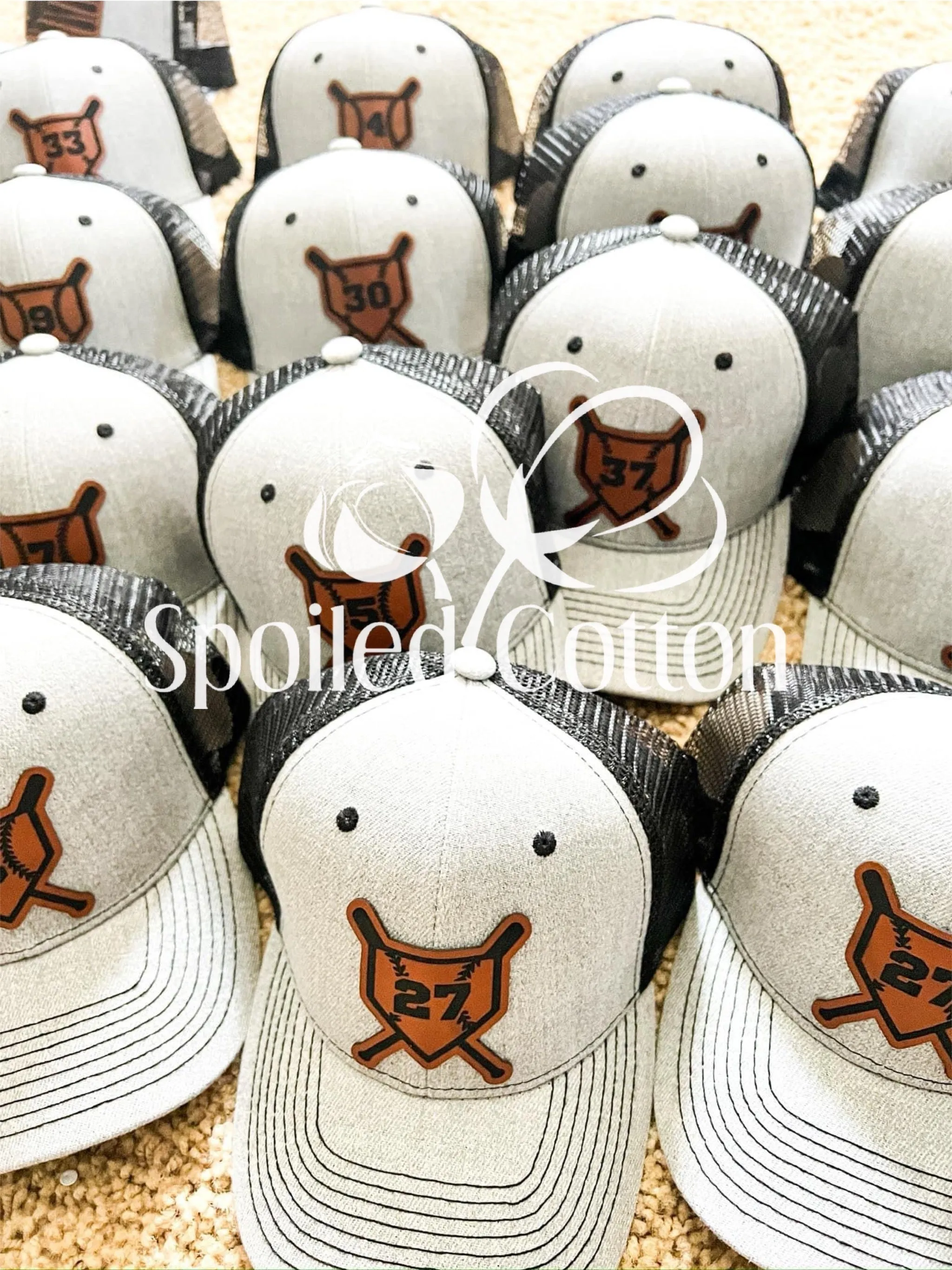 Baseball Diamond Leather Patch Hat