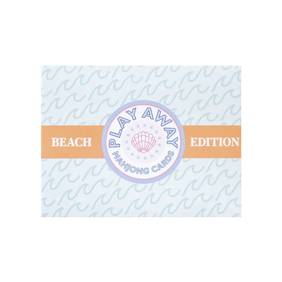 Premium Beach-Themed Mahjong Playing Cards for Outdoor Fun