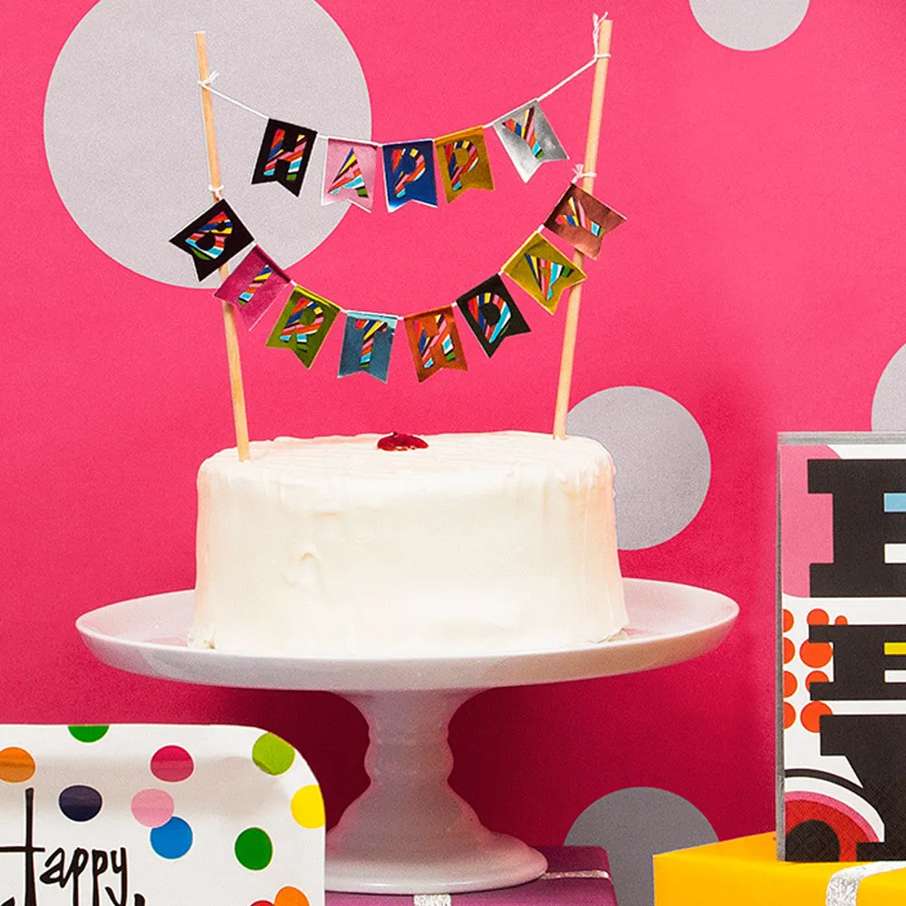 Birthday Cake Cake Banner Topper