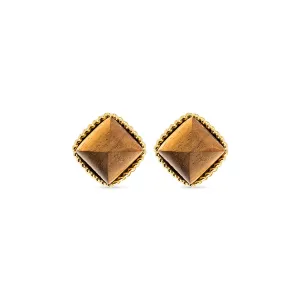 Blandine Stud Earrings - Teak