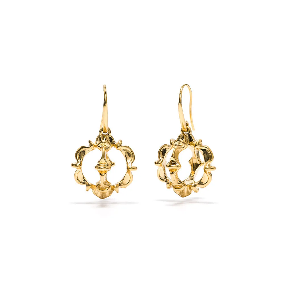 Bliss Ruffle Urchin Earrings - Gold