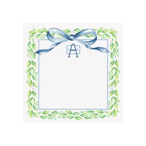 Boxwood Garland Holiday Notepad- Personalized