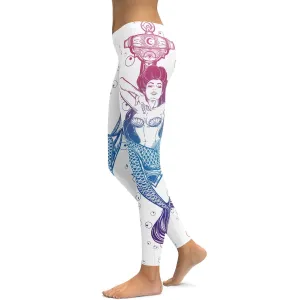 Bright White Mermaid Leggings