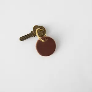 Brown Circle Key Fob