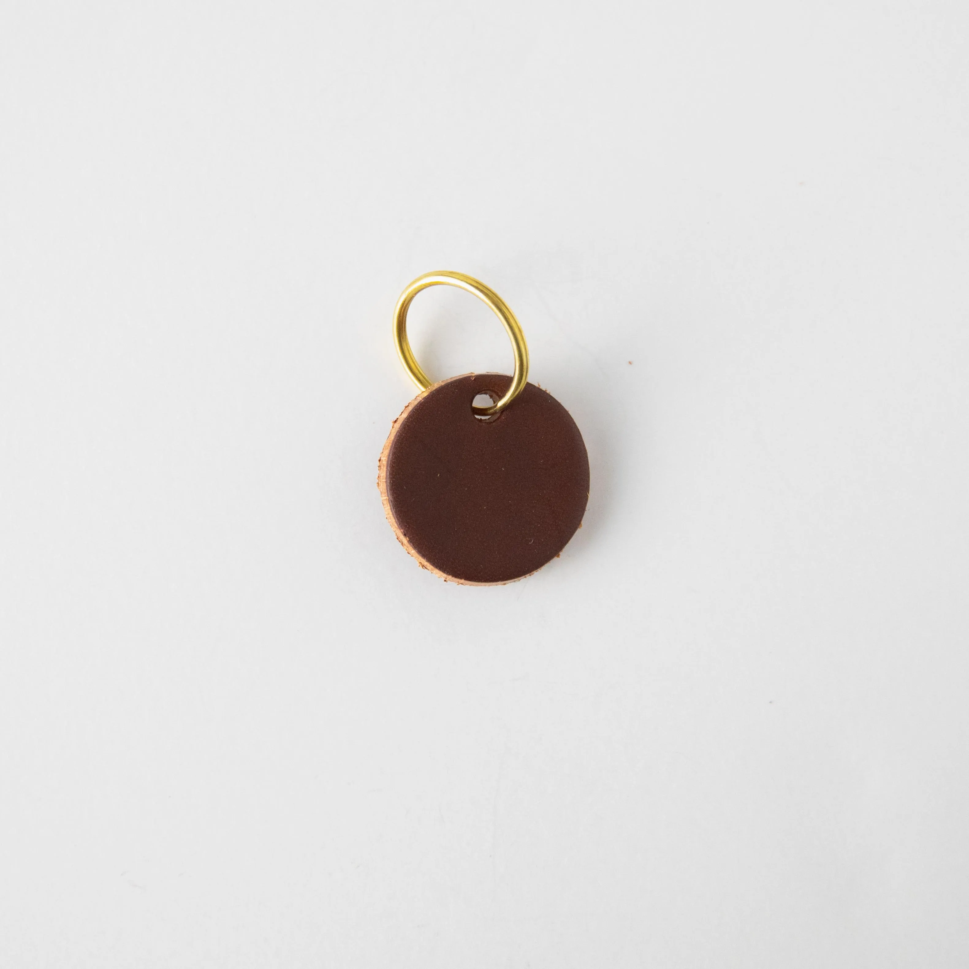 Brown Circle Key Fob