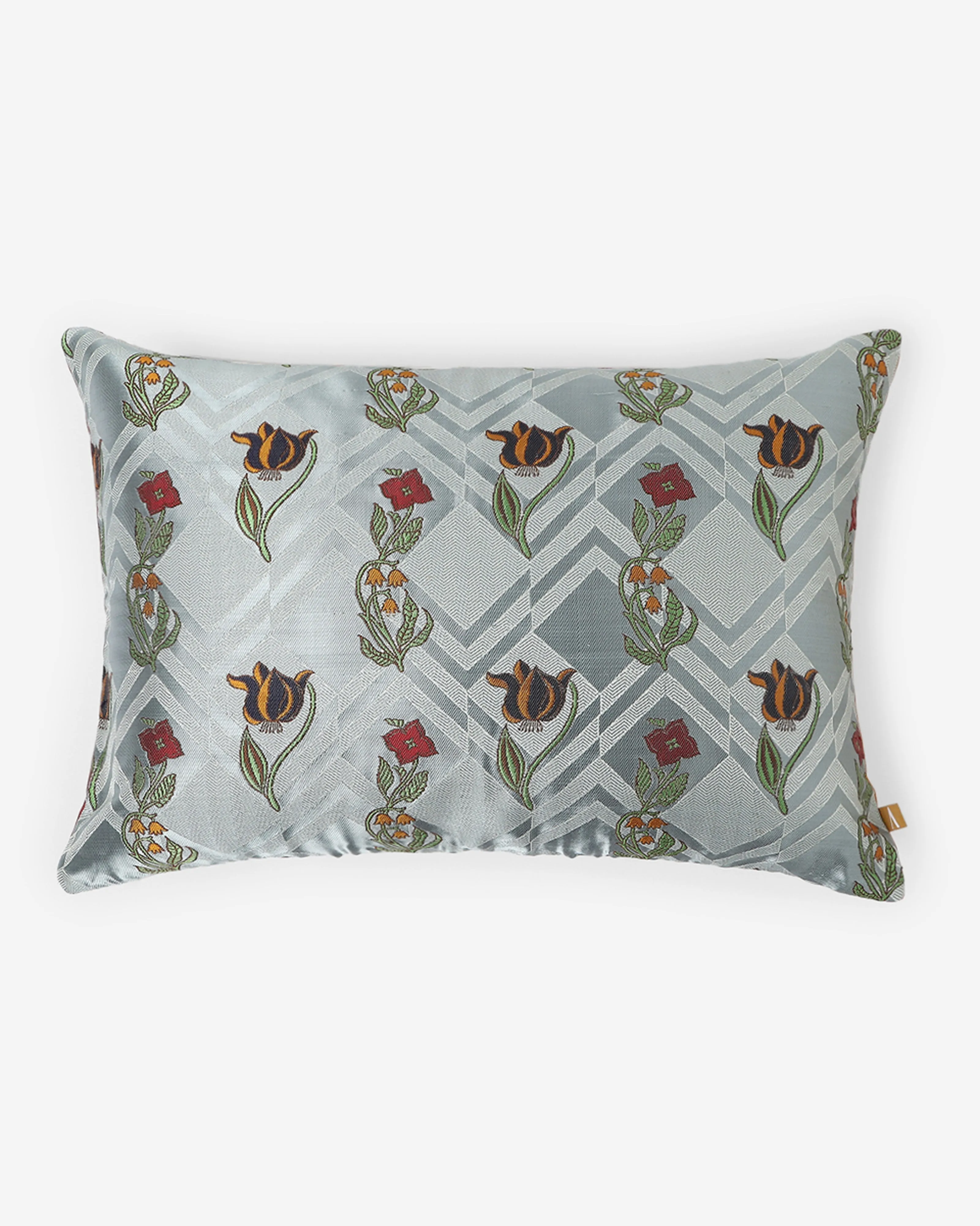 Camellia Satin Brocade Silk Cushion Cover