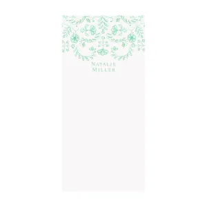 Chinoiserie Notepad- Personalized- Seafoam