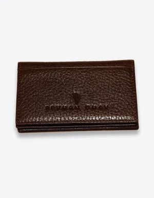 Chocolate Leather Card Holder