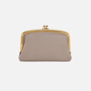 Cora Medium Frame Wallet In Pebbled Leather - Taupe