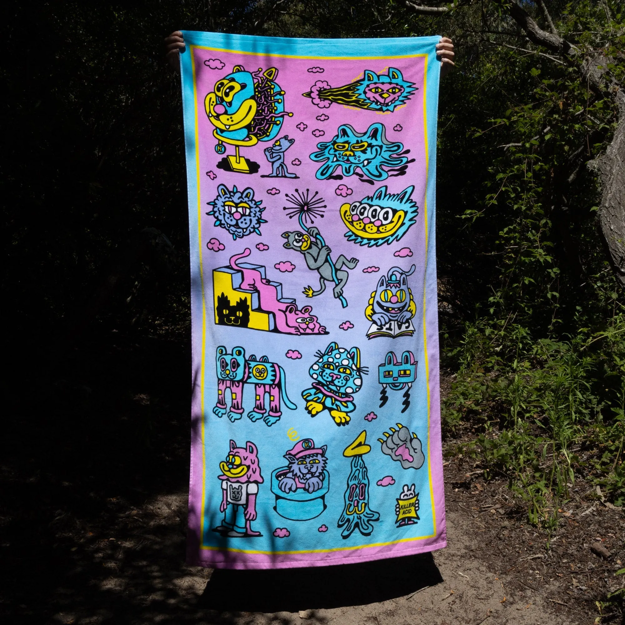 Cosmic Cats Beach Towel