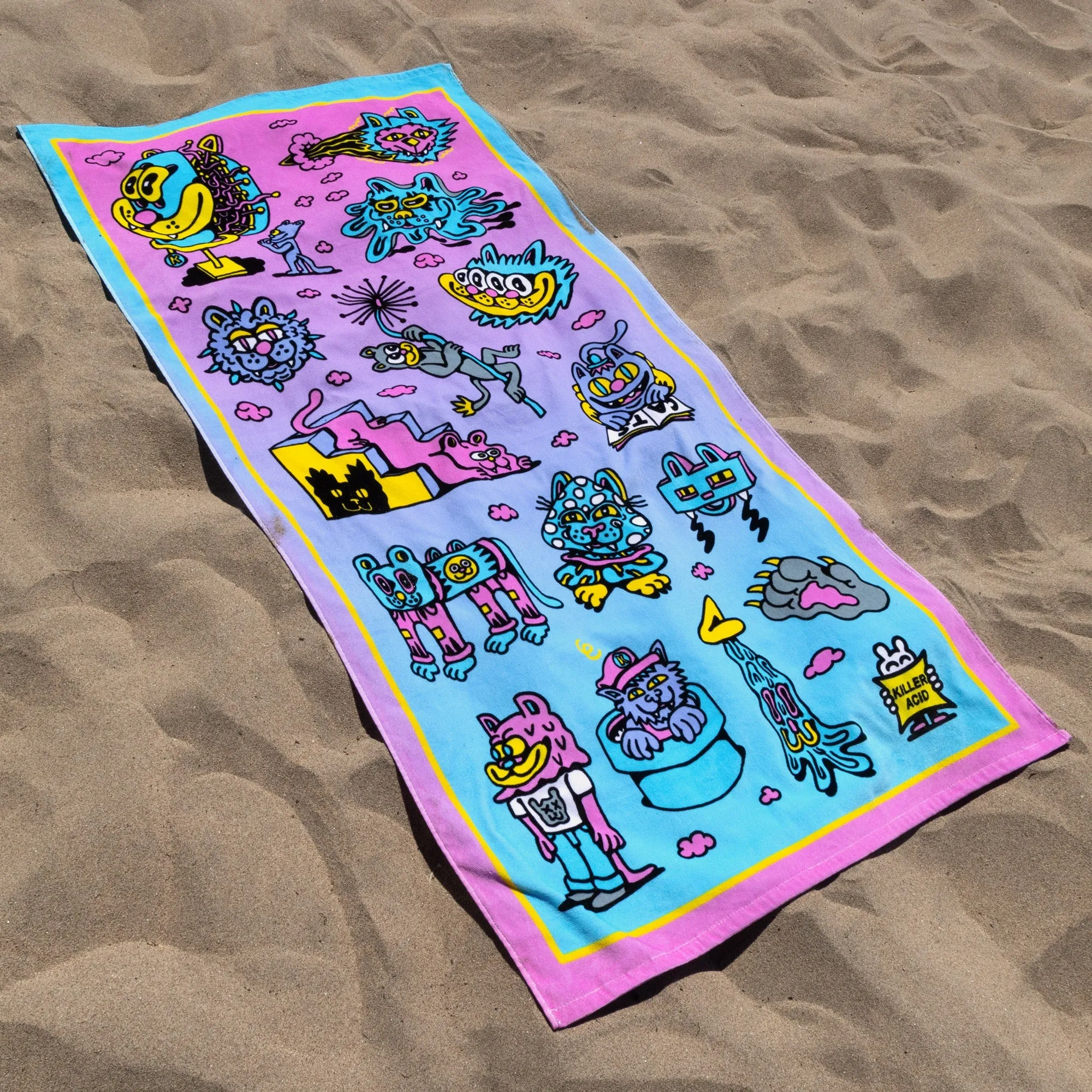 Cosmic Cats Beach Towel