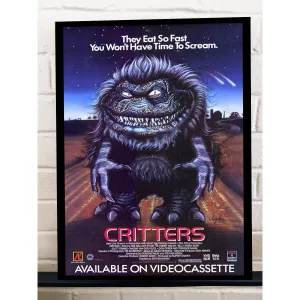 Critters VHS Movie Cover Art Gallery Wrapped Canvas Art 12x16