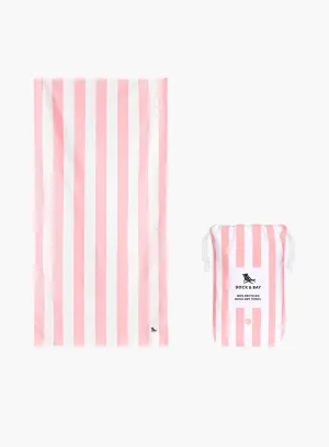 Dock & Bay Microfibre Beach Towel in Malibu Pink