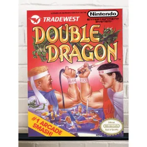 Double Dragon - Nintendo NES Cover Gallery Wrapped Canvas Art 12x16